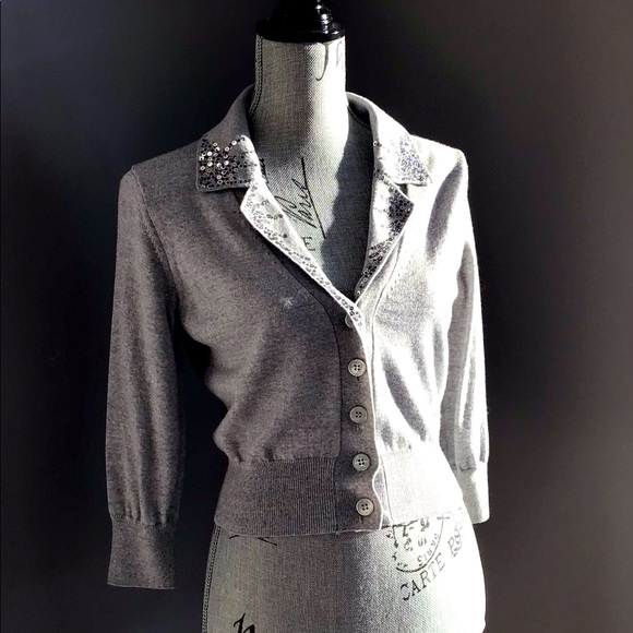 Love MOSCHINO 3/4 sleeve v neck cardigan - Picture 1 of 13